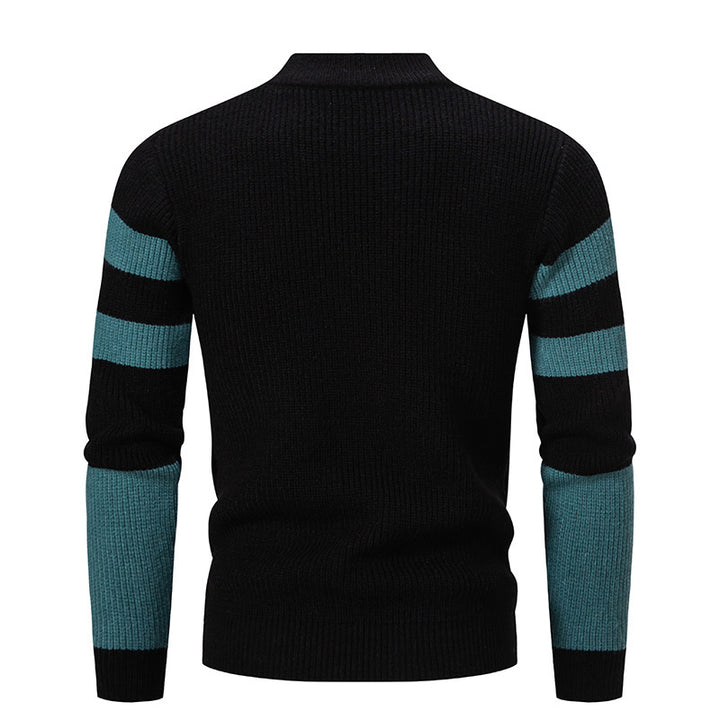 Herren modischer Pullover mit strukturiertem Blockdesign Echoarchiv