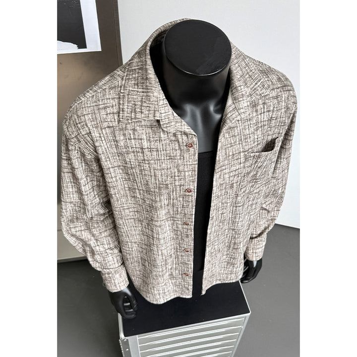 Herren Freizeit Langarmhemd Jacke Echo Archiv