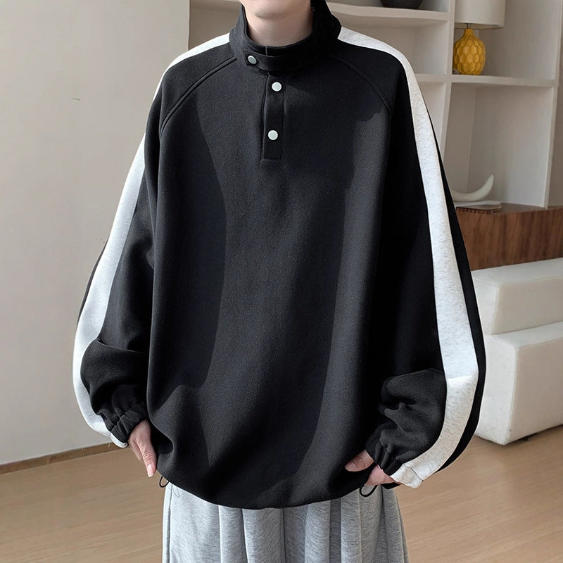 Herren Lässiger Overshirt Pullover Echoarchiv