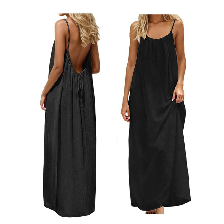 Damen Maxikleid mit tiefem Rücken Echoarchiv
