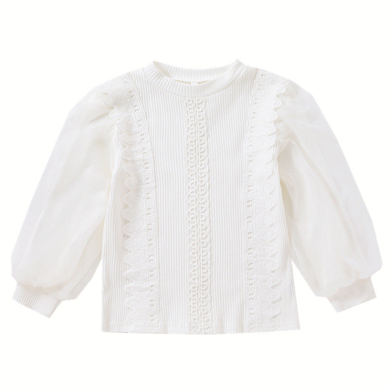 Damen Sweatshirt mit Tüllärmeln und Rüschendetails Echo Archiv