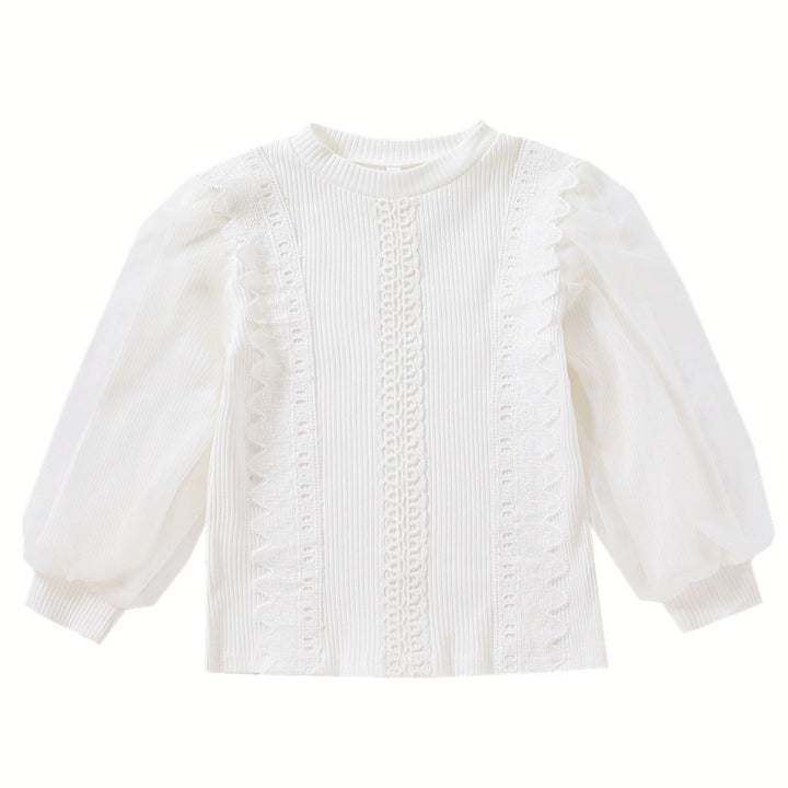 Damen Sweatshirt mit Tüllärmeln und Rüschendetails Echo Archiv