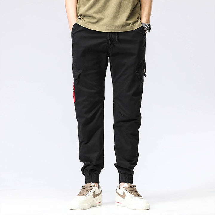 Herren Military-Influenced Cargo-Jogger mit elastischem Komfortbund und Kontrast-Zipper Echo Archiv