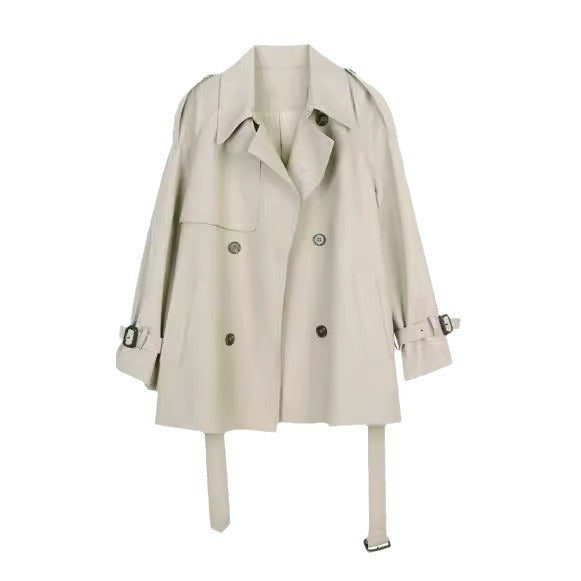 Damen Modische Trenchjacke mit doppeltem Knopfverschluss Echoarchiv