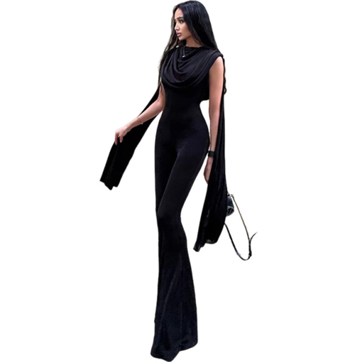 Damen Eleganter Jumpsuit mit Drapierung und weiter Beinführung Echo Archiv