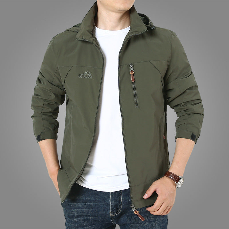 Herren leichte atmungsaktive Softshell-Trekkingjacke mit Kapuze und Mesh-Futter Echoarchiv