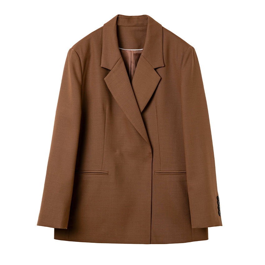 Damen Longline-Blazer mit verdeckter Knopfleiste und schmaler Silhouette Echoarchiv
