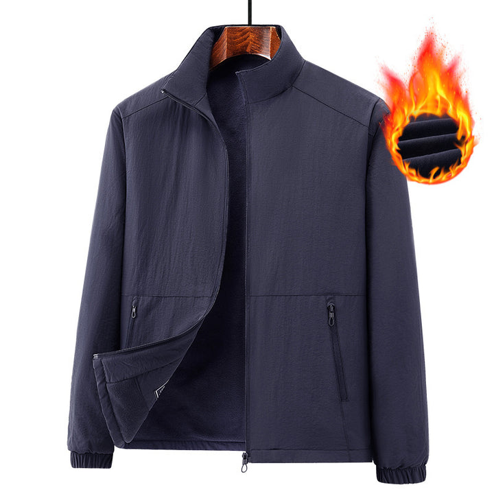 Herren Leichte windabweisende Fleecejacke mit Stehkragen und Reißverschlusstaschen Echo Archiv