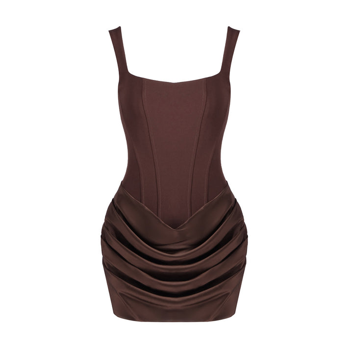 Damen Minikleid mit eleganter Drapierung und strukturierter Silhouette Echo Archiv
