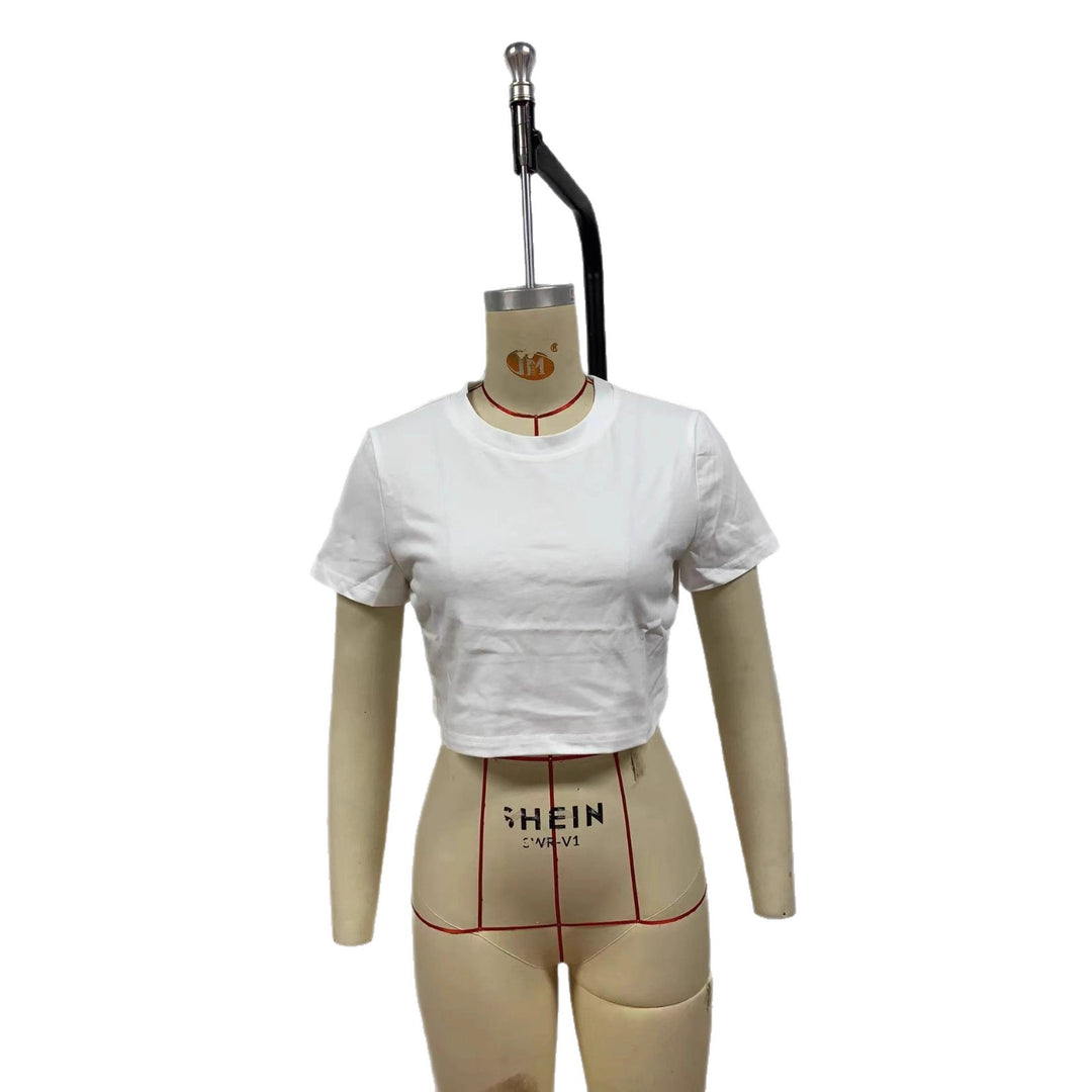 Damen Crop-T-Shirt mit hautsympathischem Baumwollmaterial und modernem Schnitt Echo Archiv