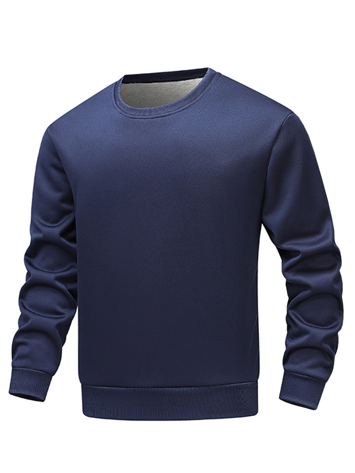 Herren bequemer Fleece-Sweater mit Rundhalsausschnitt Echoarchiv