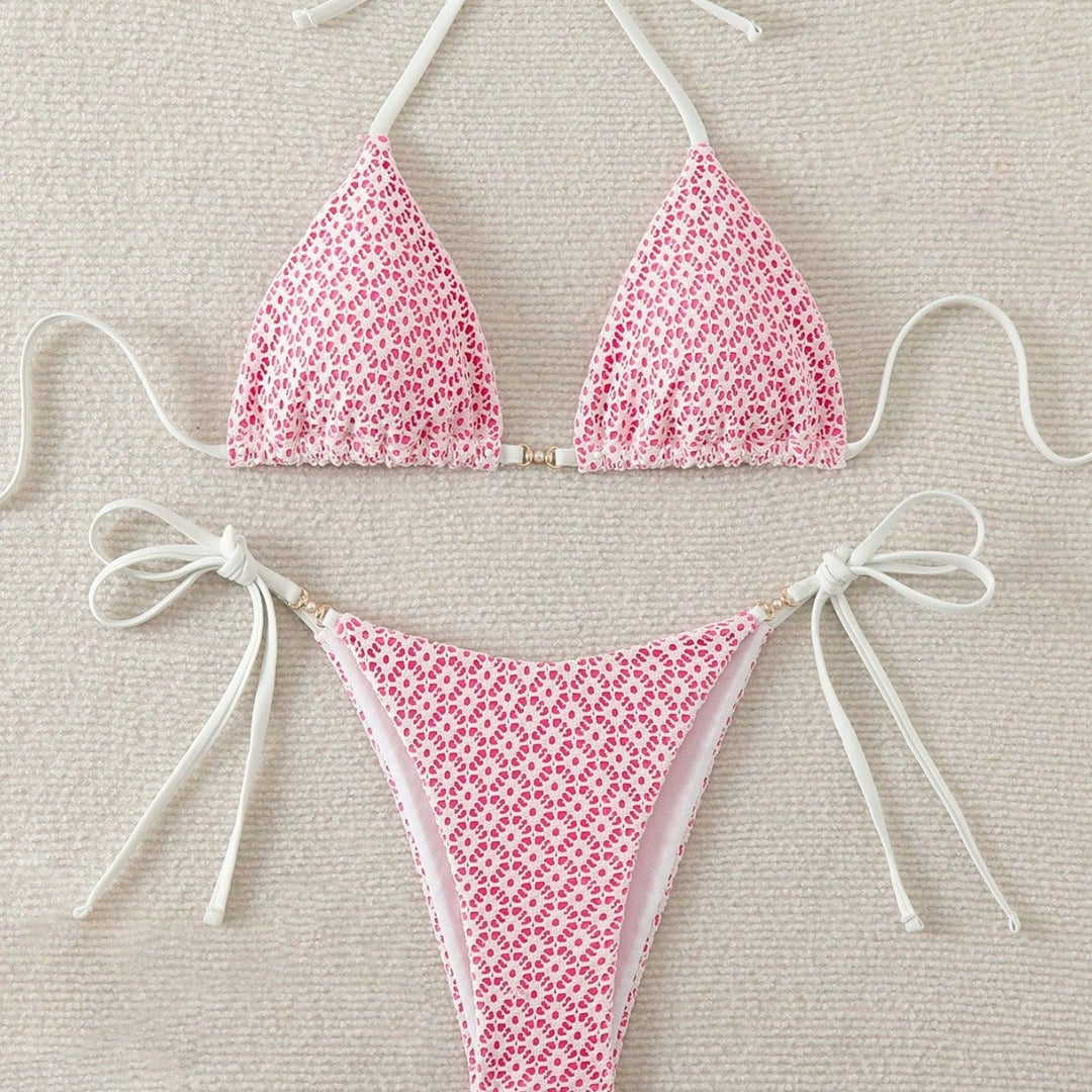 Damen raffinierter Bikinischnitt mit verstellbaren Bindebändern Echo Archiv