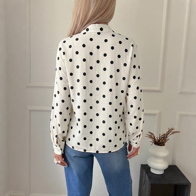 Damen Elegante Bluse mit Punkten Echo Archiv