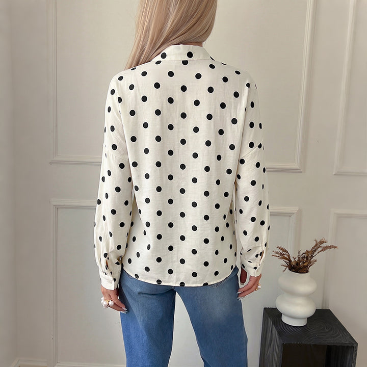 Damen Elegante Bluse mit Punkten Echo Archiv