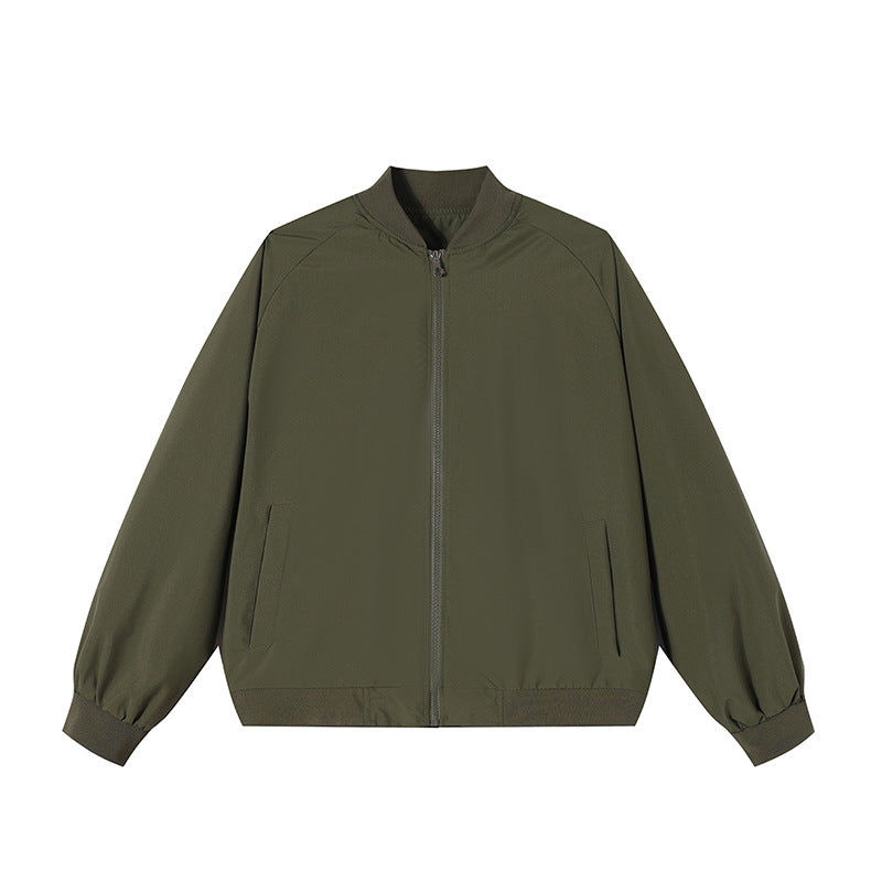 Herren Leichte Bomber-Übergangsjacke mit Raglanärmeln, geripptem Saum & windabweisender Hülle Echoarchiv