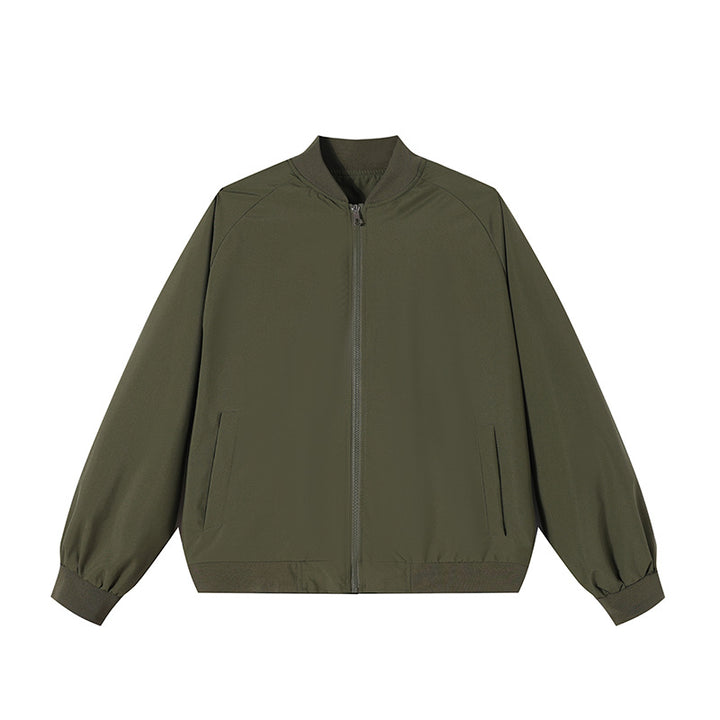 Herren Leichte Bomber-Übergangsjacke mit Raglanärmeln, geripptem Saum & windabweisender Hülle Echoarchiv