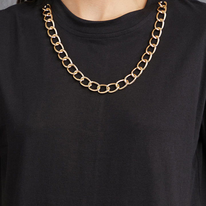 Damen Boxy-T-Shirt aus Jersey mit Rundhalsausschnitt, kurzem Arm und lässigem Oversize-Schnitt – Avérine