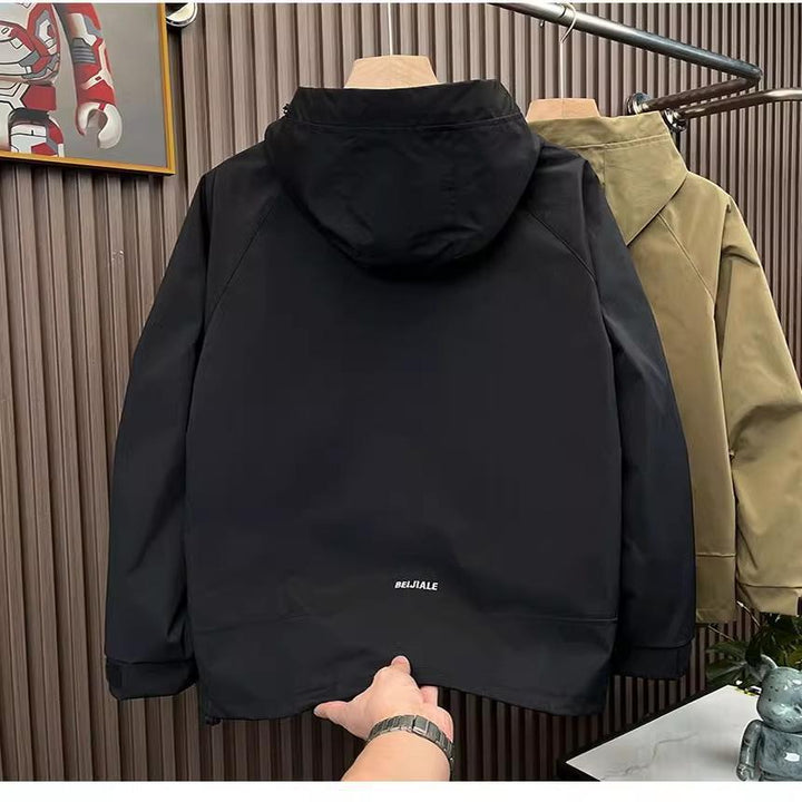 Herren Modische Kapuzenjacke mit vielseitigen Taschen Echoarchiv