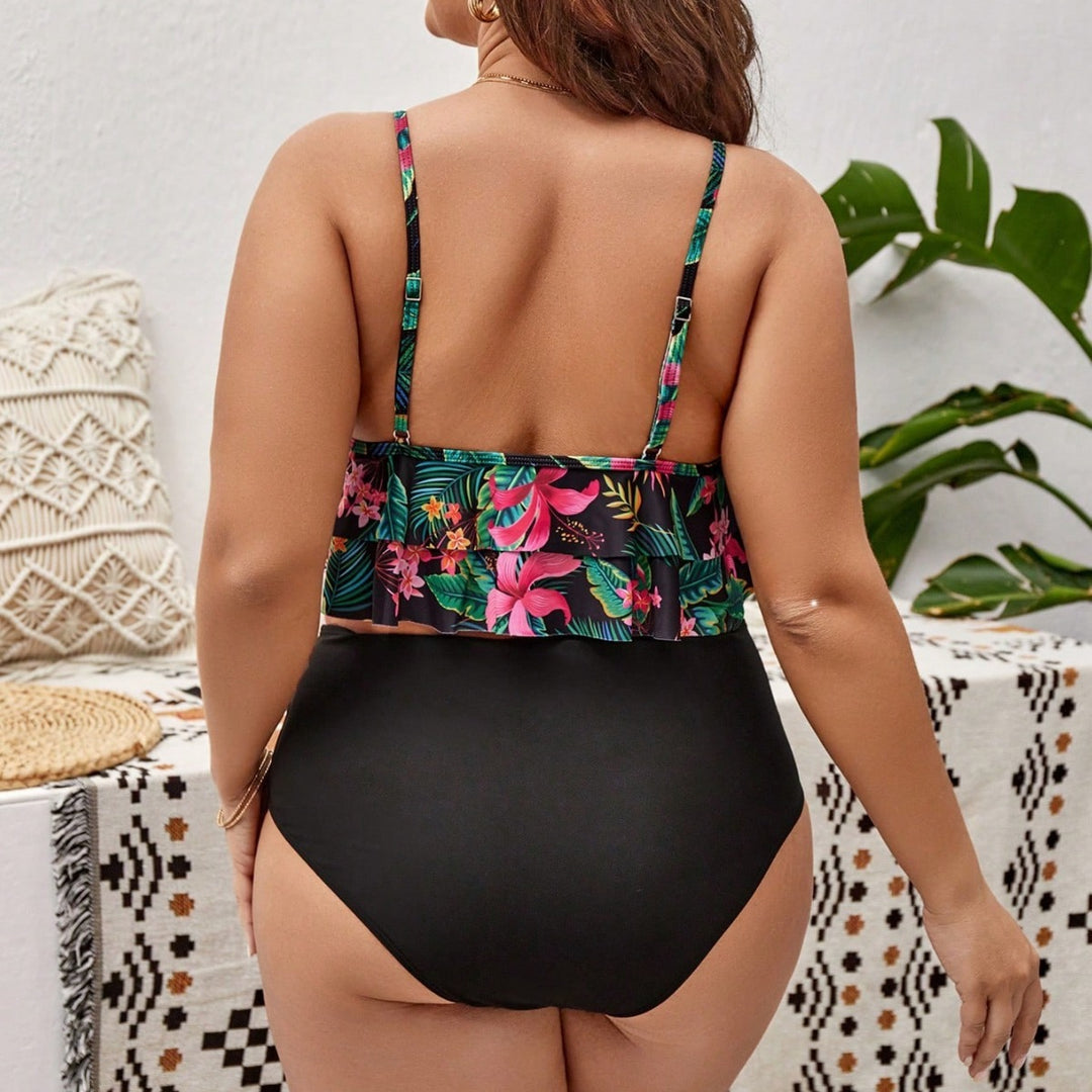 Damen Tankini-Set mit floralem Volantschnitt Echo Archiv