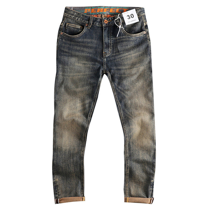 Herren Slim-Fit Jeans mit lässigem Used-Look – Vardeno