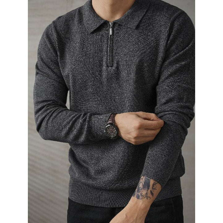 Herren Modischer Strickpullover mit Halbreißverschluss Echo Archiv