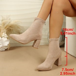 Damen Elegante Ankle Boots mit Blockabsatz Echo Archiv