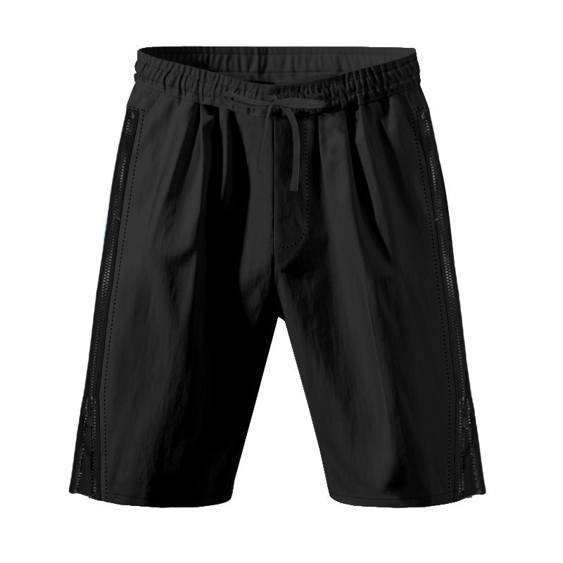 Herren nan leichte Trainingsbermuda mit elastischem Tunnelzugbund, seitlichen Belüftungs-Reißverschlüssen und Eingrifftaschen Echo Archiv