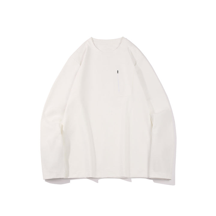 Herren Oversized-Langarmshirt mit Brustreißverschluss und Relaxed-Fit Echo Archiv