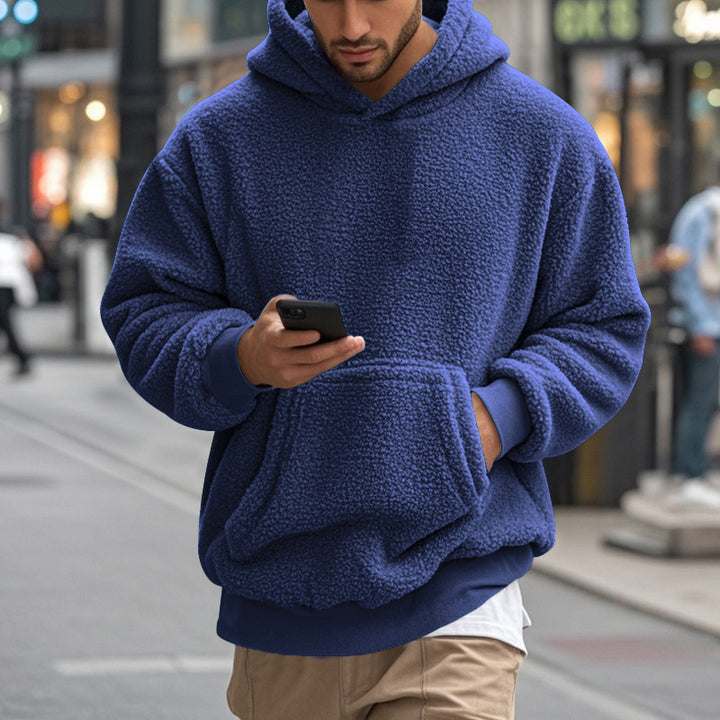 Herren Fleece-Hoodie mit einzigartiger Struktur Echoarchiv