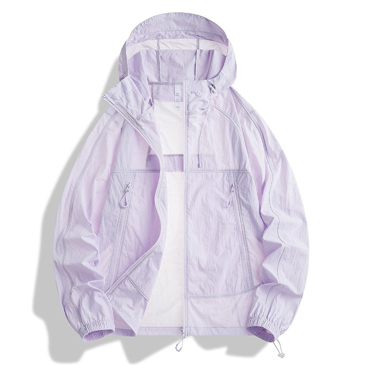 Herren Ultraleichte Kapuzen‑Windjacke mit Packfunktion, Meshfutter & Reißverschlusstaschen Echoarchiv