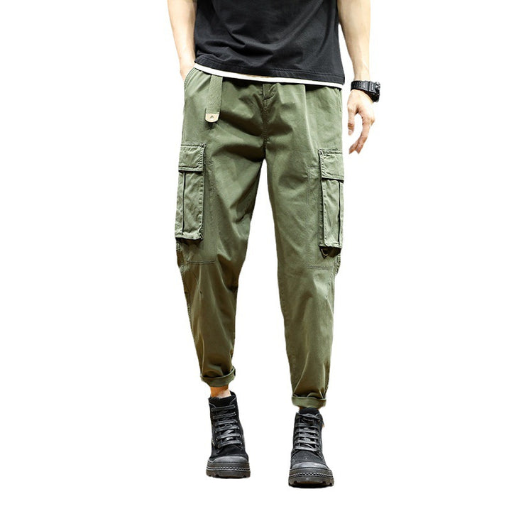 Herren Cargo-Hose mit verstellbarem Bund und funktionalen Taschen Echoarchiv