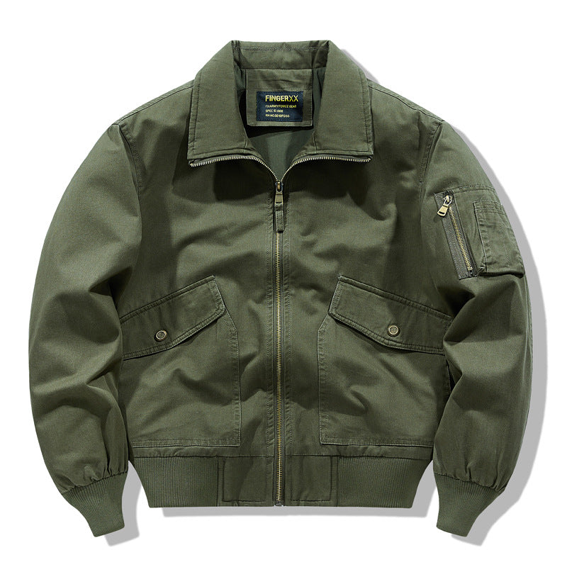 Männer's  schwergewicht utility zip jacke mit signature ärmel zip tasche und klappen cargo taschen Echo Archiv