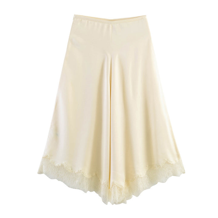 Damen elegante Palazzo-Hose mit zartem Spitzenbesatz Echo Archiv