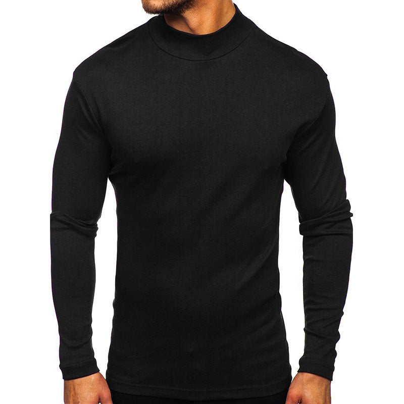 Herren Langarmshirt mit Stehkragen aus hochwertigem Material – Arvello