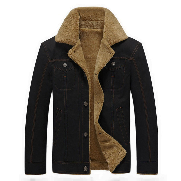 Herren Robuste Canvas-Truckerjacke mit durchgehendem Teddyfutter und Hemdkragen Echo Archiv