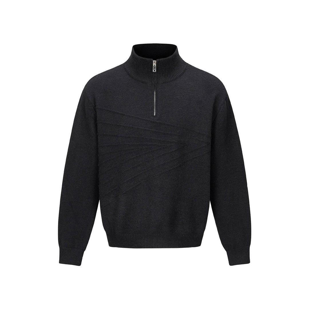 Herren Halbzip-Strickpullover mit Rippenkragen Echoarchiv