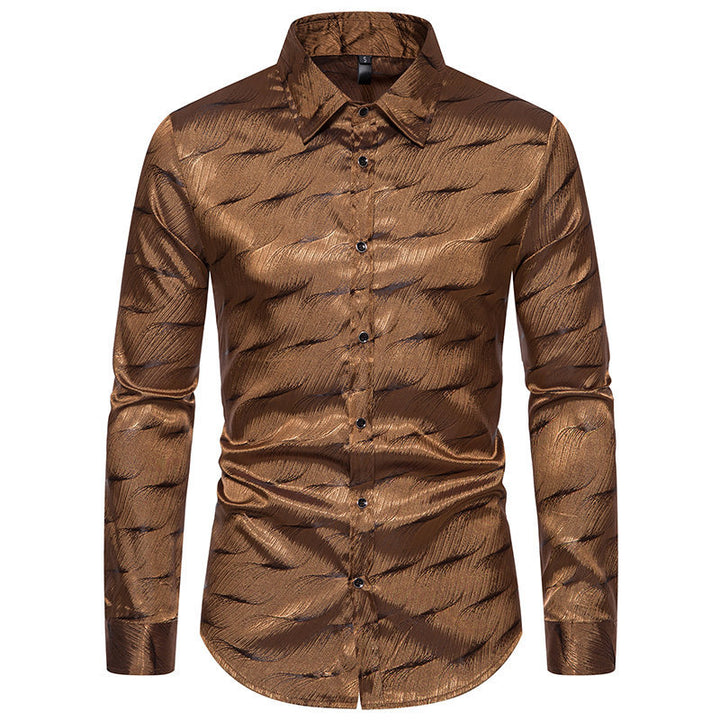 Herren Elegantes Hemd mit einzigartigem Strukturdesign Echoarchiv