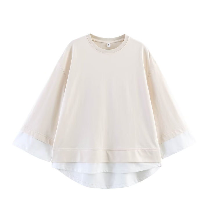 Damen Loungewear-Set aus weichem Jersey mit überlappendem Layer-Top und elastischer Highwaist-Hose Echo Archiv