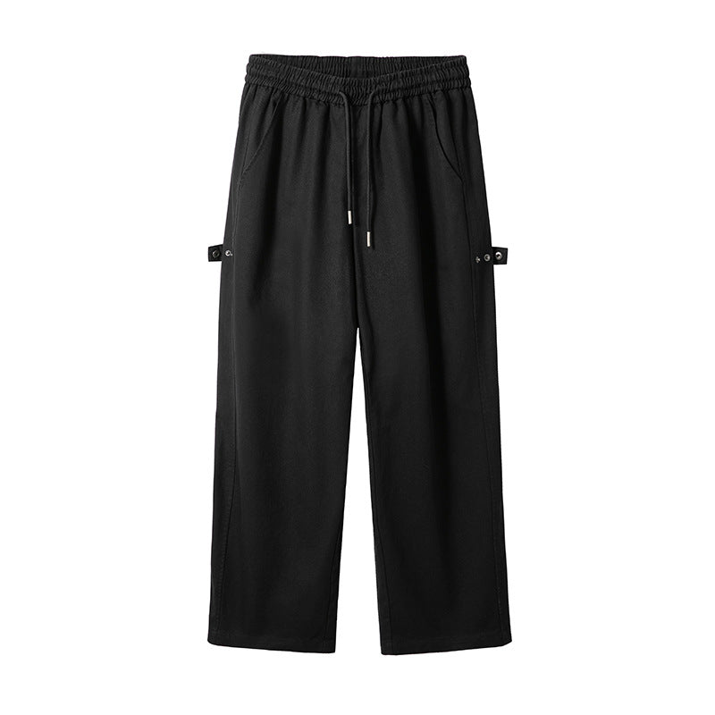 Herren Relaxed‑Fit Baumwoll‑Canvas‑Hose mit Elastikbund, Tunnelzug und Utility‑Seitenschlaufen Echo Archiv