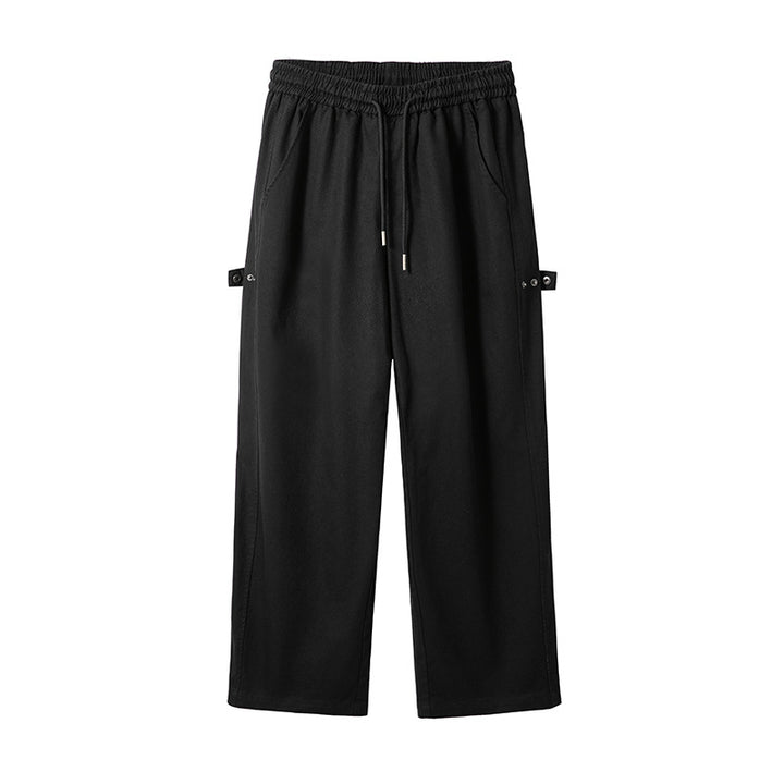 Herren Relaxed‑Fit Baumwoll‑Canvas‑Hose mit Elastikbund, Tunnelzug und Utility‑Seitenschlaufen Echo Archiv