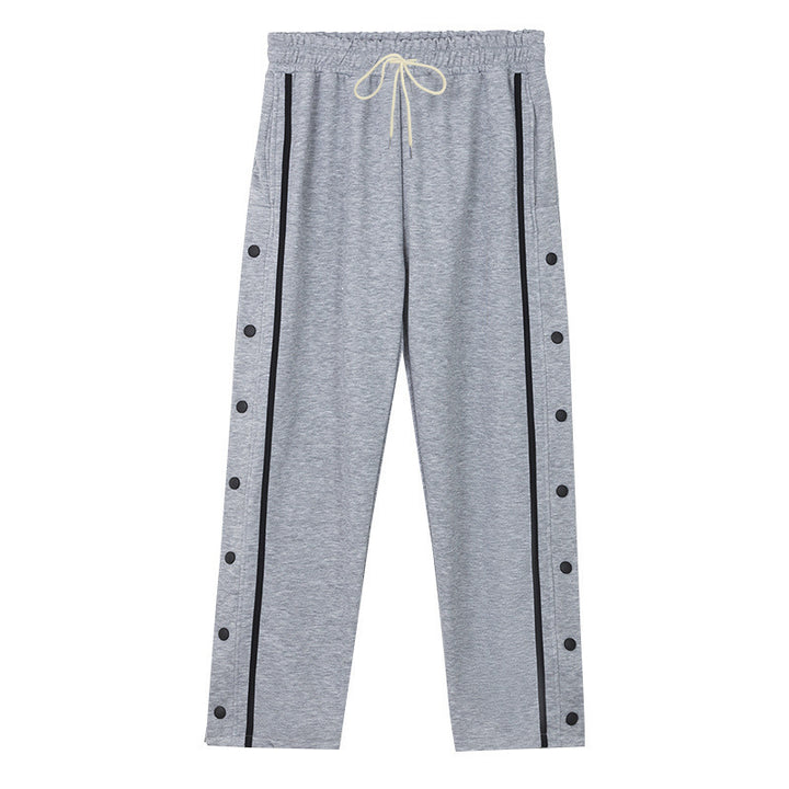 Herren Sportliche Snap-Trackhose mit seitlichen Druckknopfleisten und Tunnelzug Echoarchiv