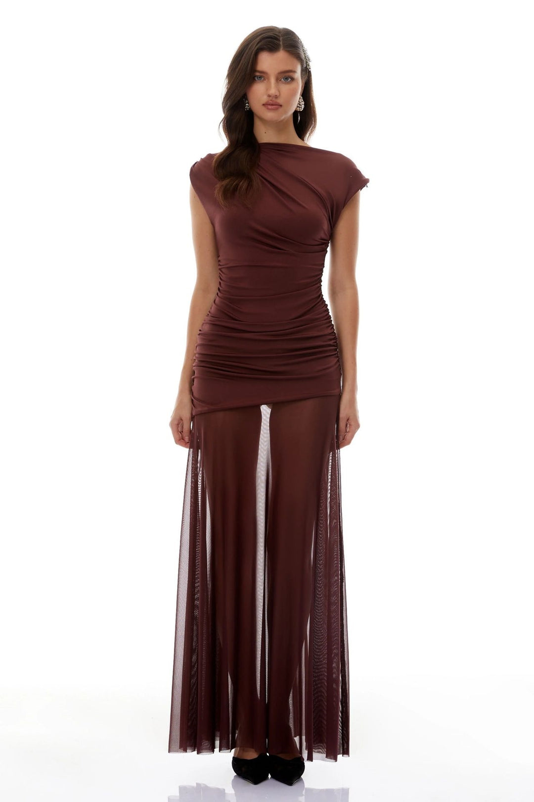 Damen Elegantes Wickelkleid mit Rüschendetails Echo Archiv