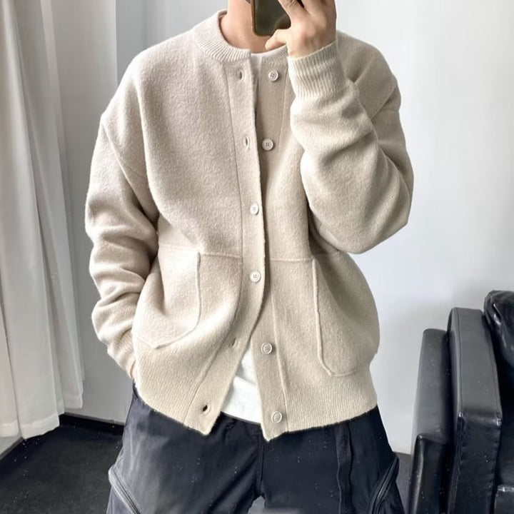 Herren Bequeme Strickjacke mit Knopfverschluss Echo Archiv