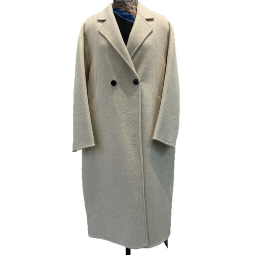 Damen maßgeschneiderter Fleece Doppelreiher Mantel Echoarchiv