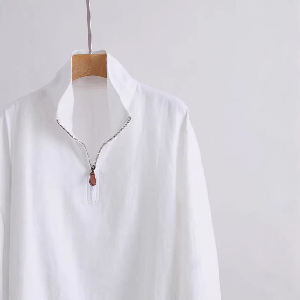 Unisex leichter Kurzzip-Anorak mit Stehkragen Echo Archiv
