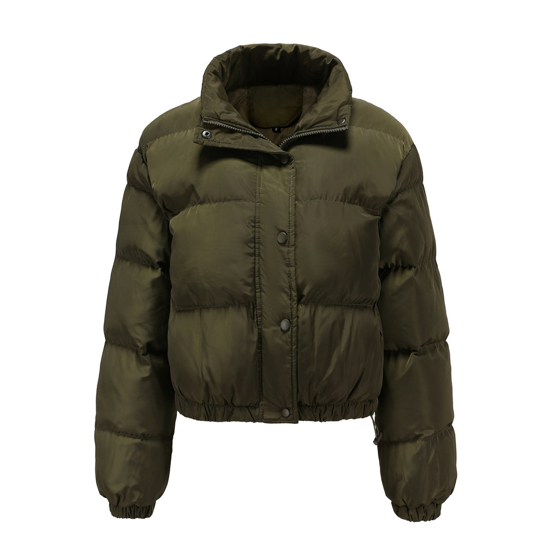 Damen nan kurze gesteppte Winterjacke mit Stehkragen und Kordelzug Echo Archiv