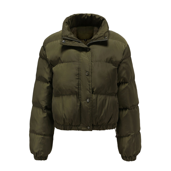 Damen nan kurze gesteppte Winterjacke mit Stehkragen und Kordelzug Echo Archiv