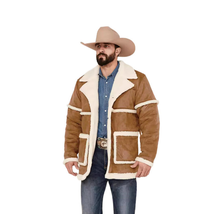 Herren Lammfellimitat-Jacke mit weichem Innenfutter Echoarchiv