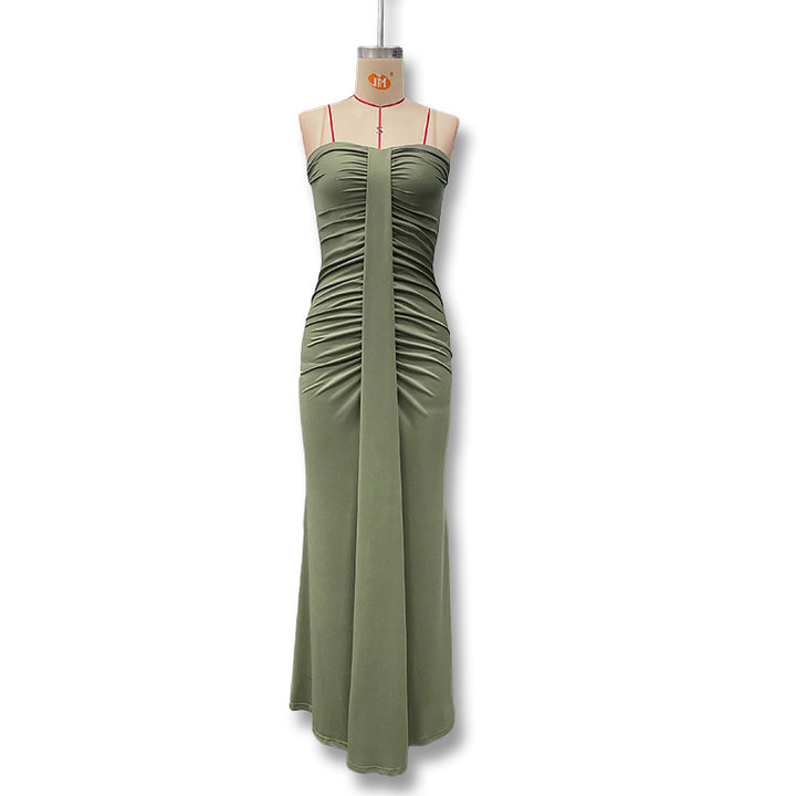 Damen Figurbetontes Maxikleid mit Raffungen und zartem Schnitt Echo Archiv