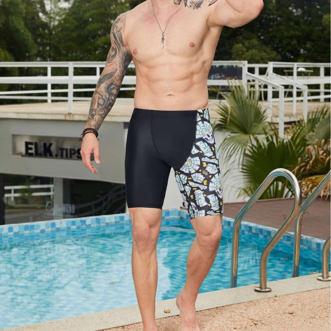 Herren Schwimmshorts mit dynamischem Dollar-Design und bequemem Stretch Echo Archiv